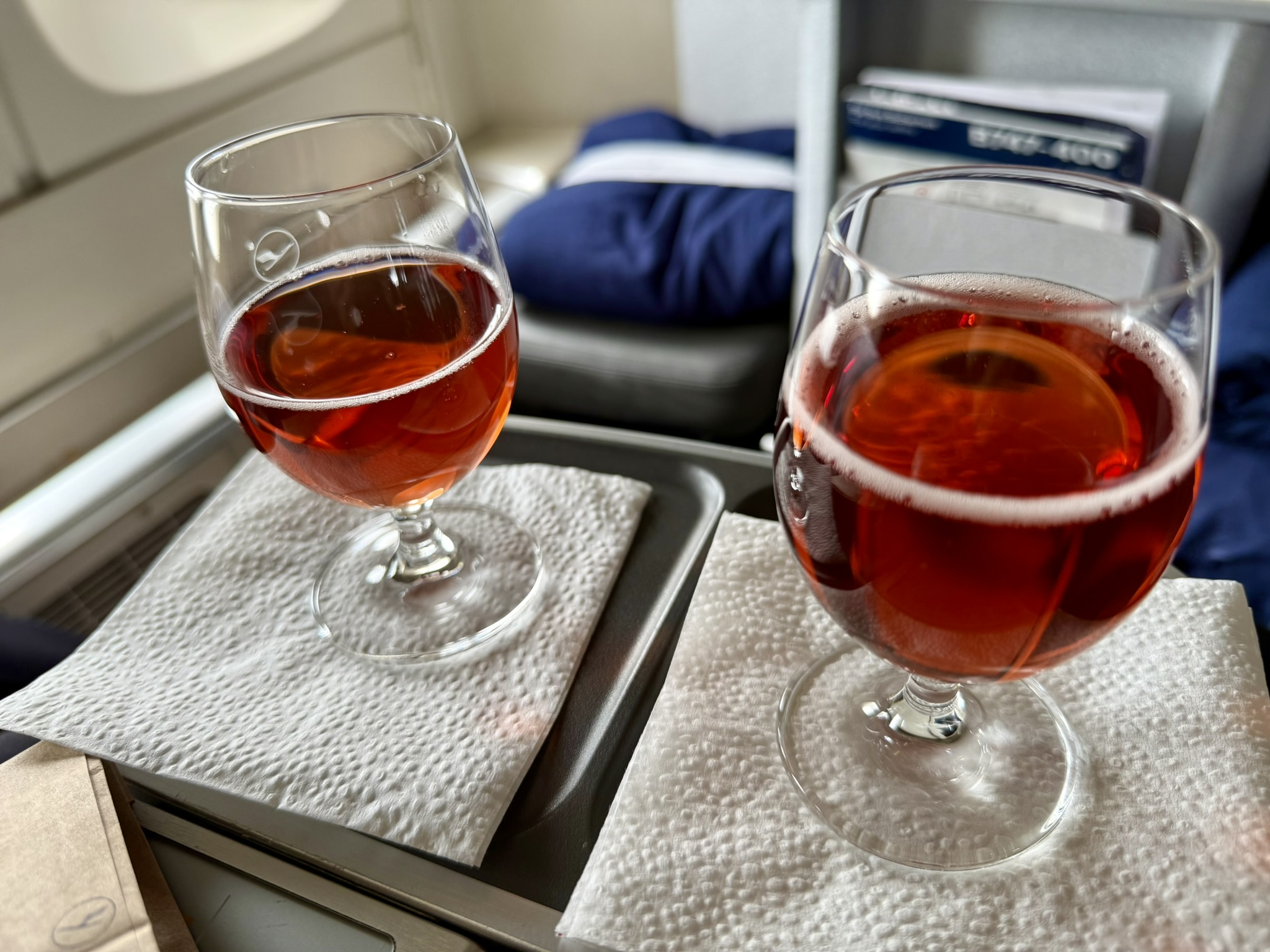 28K点数拿下空中女皇跨洋商务舱 - 汉莎航空B747-400（法兰克福 – 纽约纽瓦克）商务舱体验