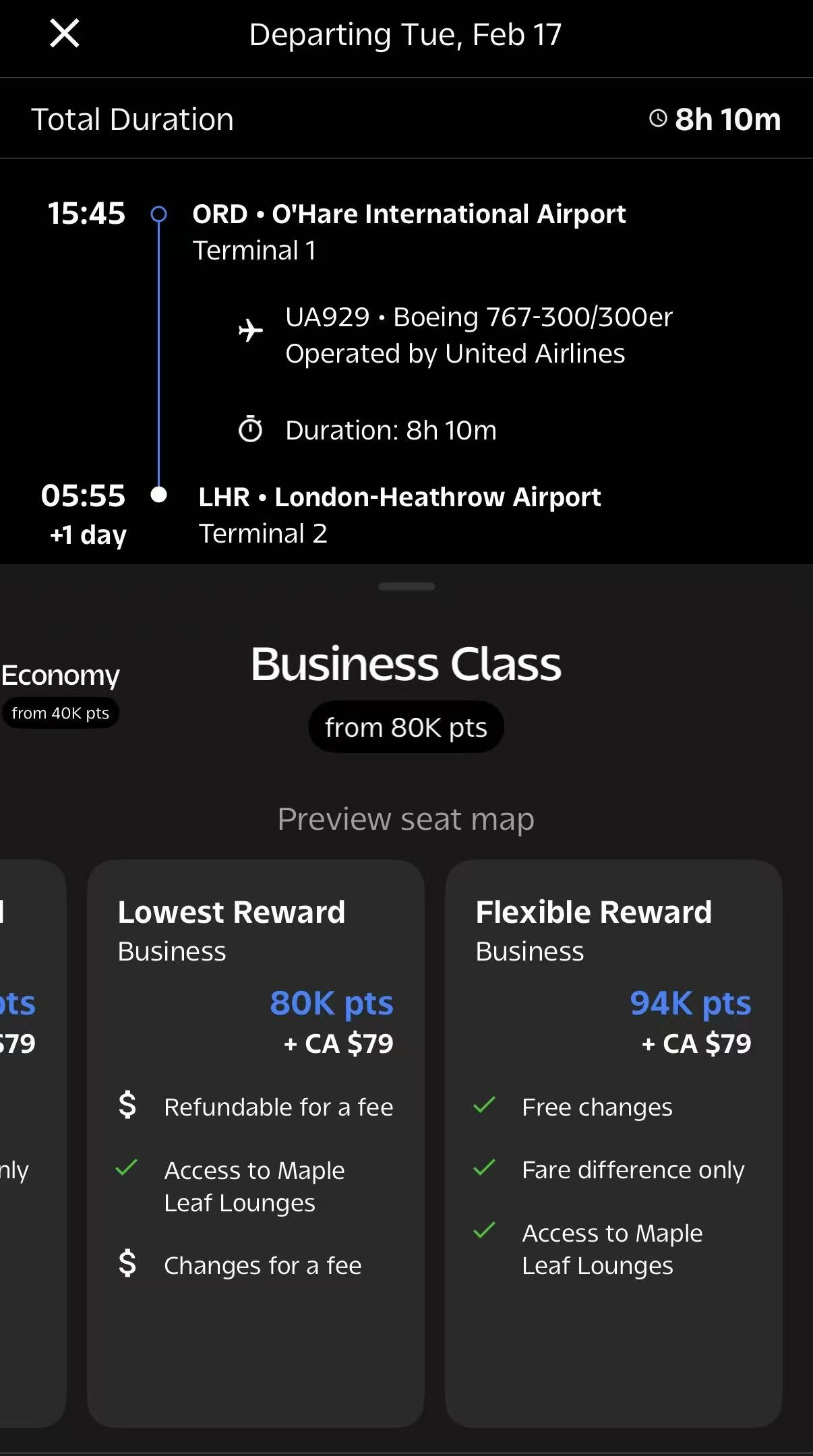新一代铁公鸡美联航久违放出不少跨洋商务舱里程票,最低50K点数即可拿下 8 新一代铁公鸡美联航久违放出不少跨洋商务舱里程票,最低50K点数即可拿下