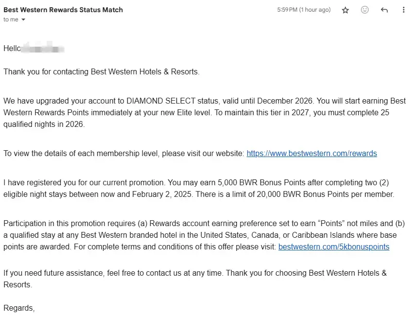 Best Western会籍匹配，轻松直升最顶级钻卡至2027年年底，还可以反复参与