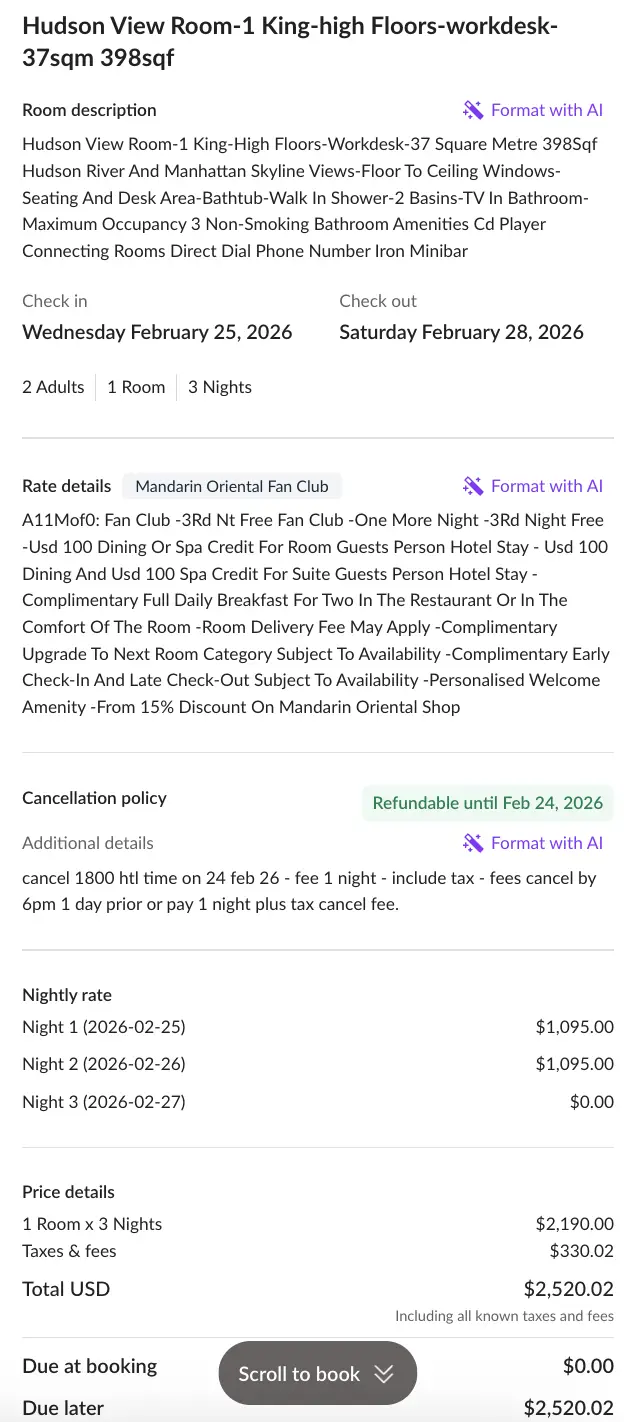 比总统套房更高一级，开箱3.6万美元一晚的纽约文华东方套房，只是这次升级的开始……