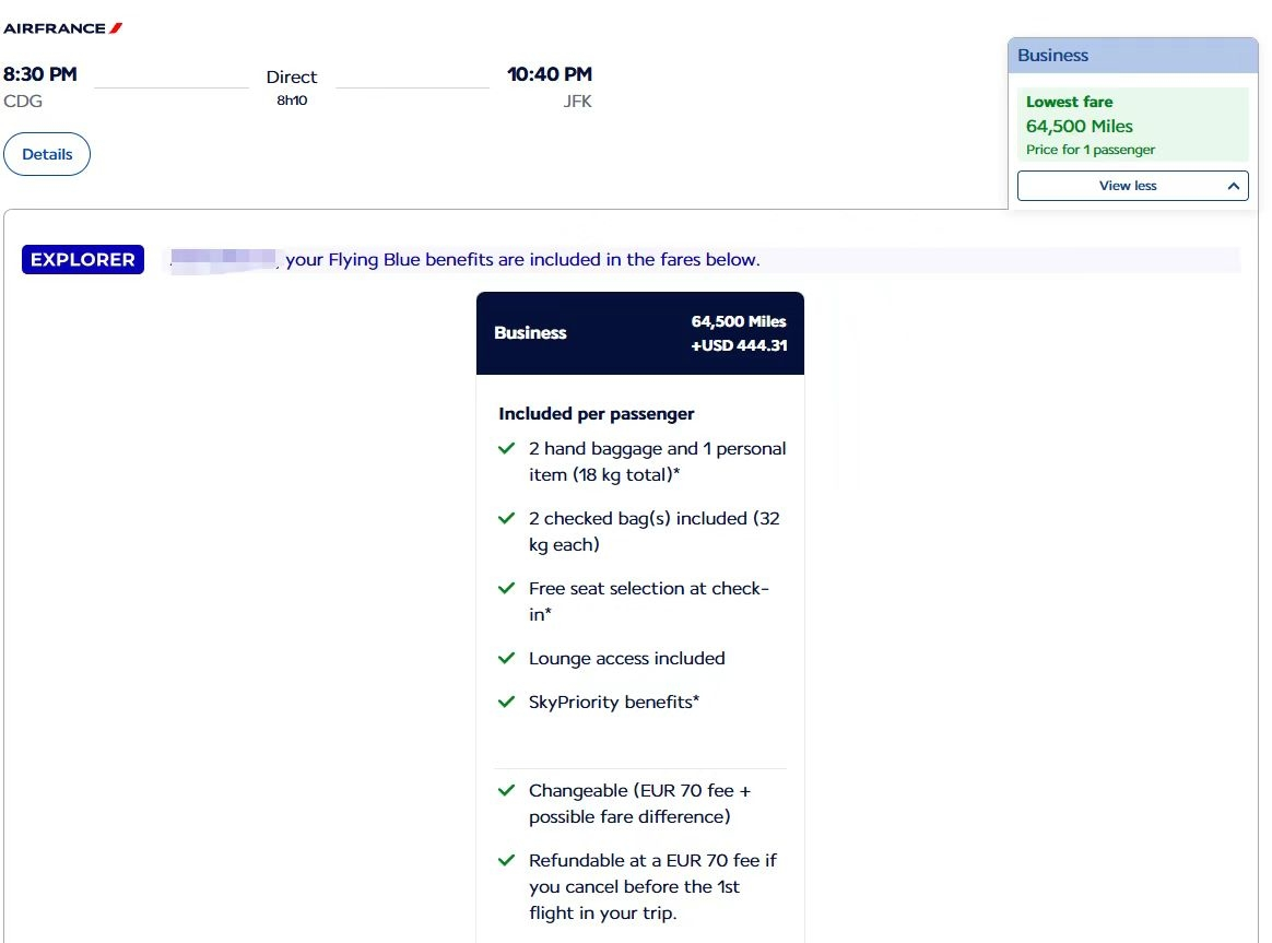 欧洲航司商务舱天花板？法航B777-300ER（巴黎CDG – 纽约JFK）商务舱体验