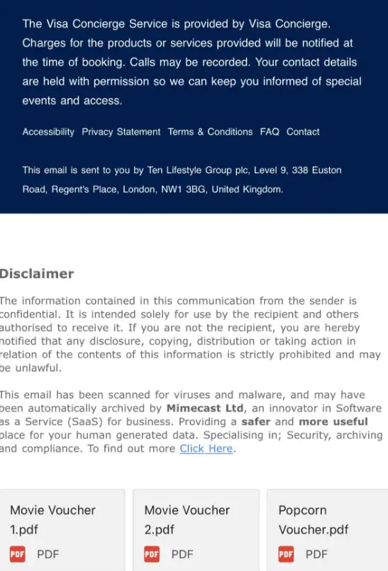 Visa Infinite送免费电影票,2分钟即可领取,先到先得 2 Visa Infinite送免费电影票,2分钟即可领取,先到先得