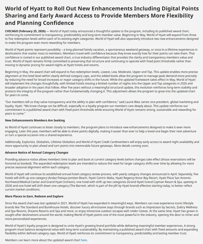 Hyatt真的动手了!积分房大改制,贬值通道正式打开! 5 Hyatt真的动手了!积分房大改制,贬值通道正式打开!
