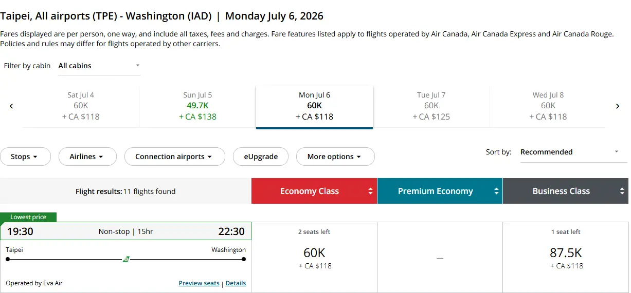 预言再次印证，长荣IAD线新航班商务舱大量放出，65K点数或1200美元拿下！