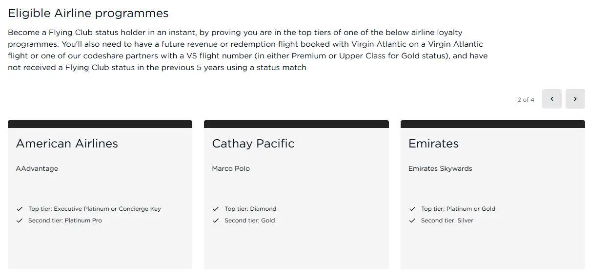 维珍大西洋匹配活动:直通天合联盟超级精英,还能越级匹配,飞一次即可 4 维珍大西洋匹配活动:直通天合联盟超级精英,还能越级匹配,飞一次即可